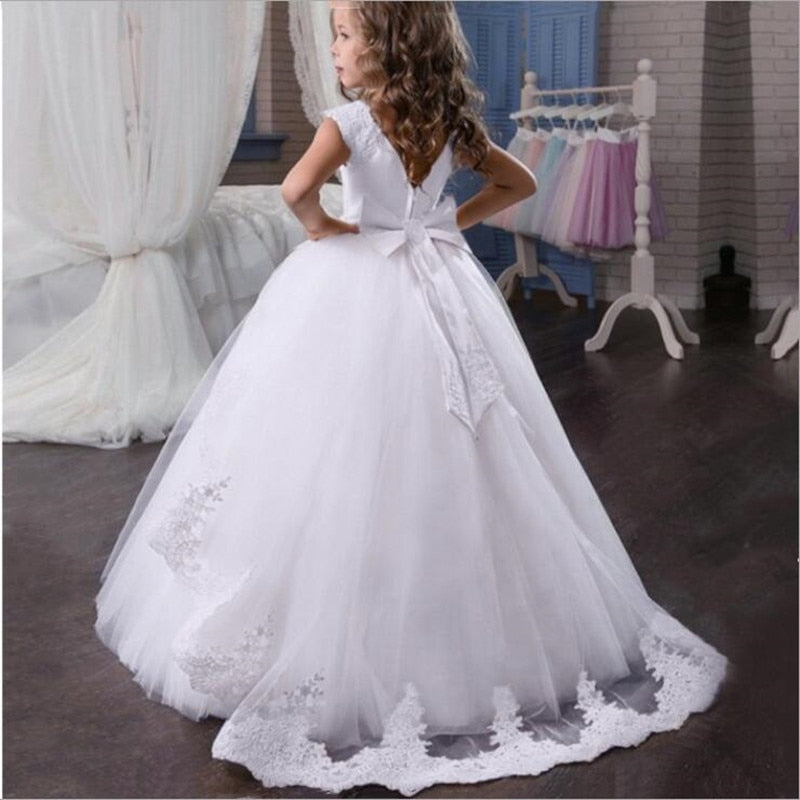Princess Bella Embroidered Laced Train Gown