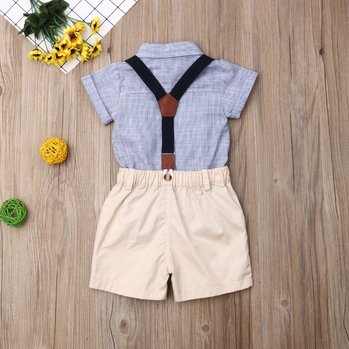 Baby Boy Summer 2PCS  Gentleman Shirt + Shorts