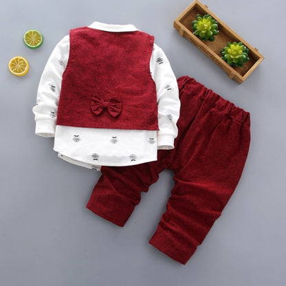 Baby/Toddler Boys Gentleman Vest Shirt Pants 3pcs/sets