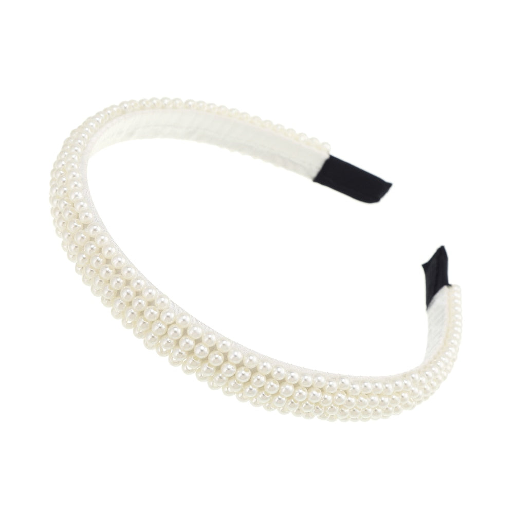 Elegant Thin Pearl Headband