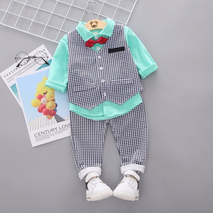 Baby/Toddler Boys Gentleman Vest Shirt Pants 3pcs/sets