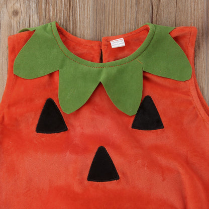 Baby/Toddler Pumpkin Halloween Costume w/Hat