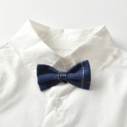 Boys Gentleman Long Sleeve w/Bow Tie Suit Vest