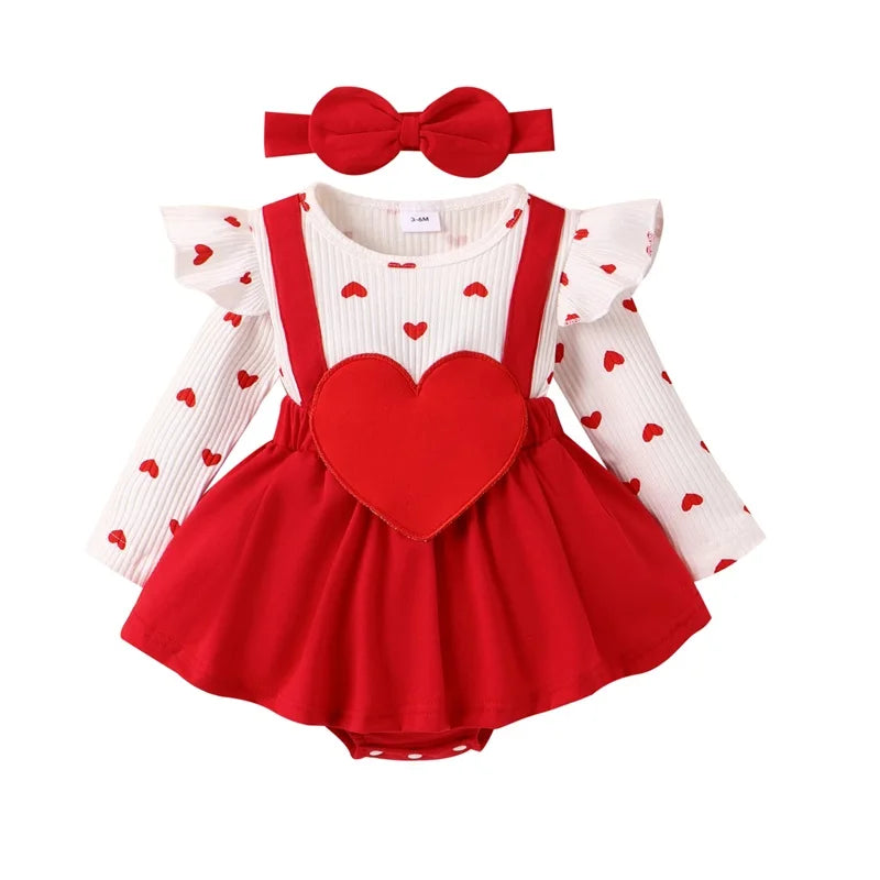 Baby Girls Valentine s Day Dress with Headband IsabellaSofia