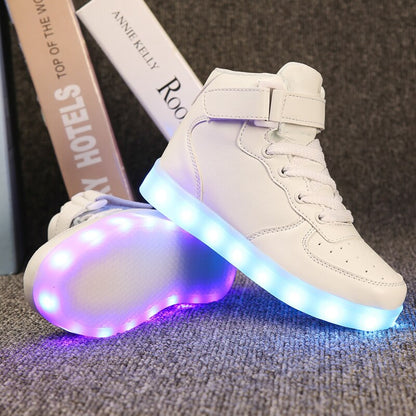 Hi-Top LED Light Sneakers (sizes 9-4.5)