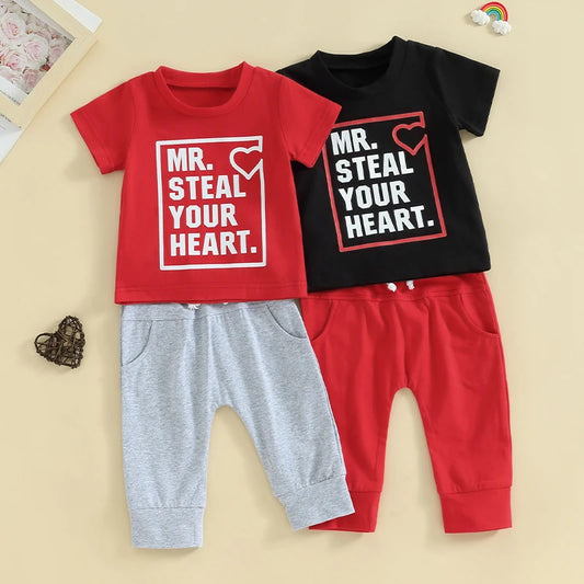 'Mr. Steal Your Heart' Boys Valentine's Day 2Pc. Outfit