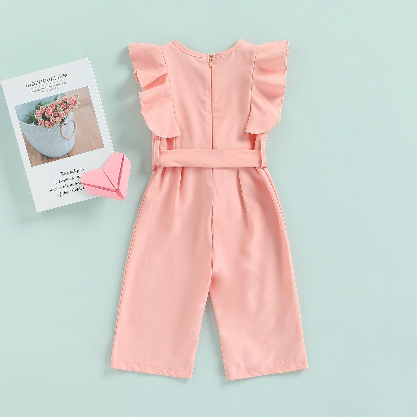 Spring/Summer Girls Pink Jumpsuit