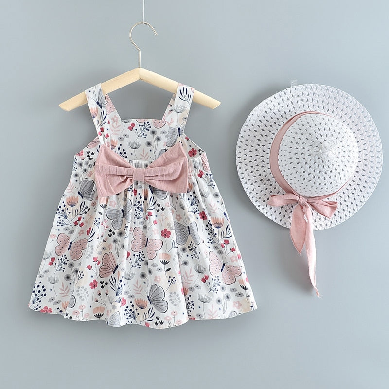 Spring/ Summer Baby Girl Dress & Hat